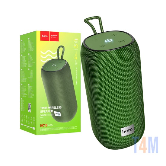 Altavoz Inalámbrico Portátil Hoco HC10 Sonar con AUX/FM/USB BT V5.0 1200mAh Verde Army